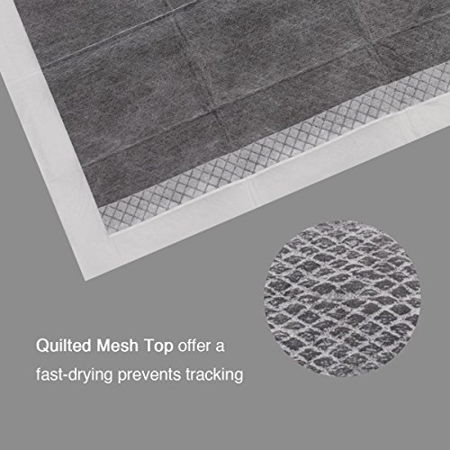 Petphabet Potty Pads -100 Count Box - 23" x 22" Large Puppy Pads Odor Control Quick-Drying Black Carbon Technology Remain Discreet by