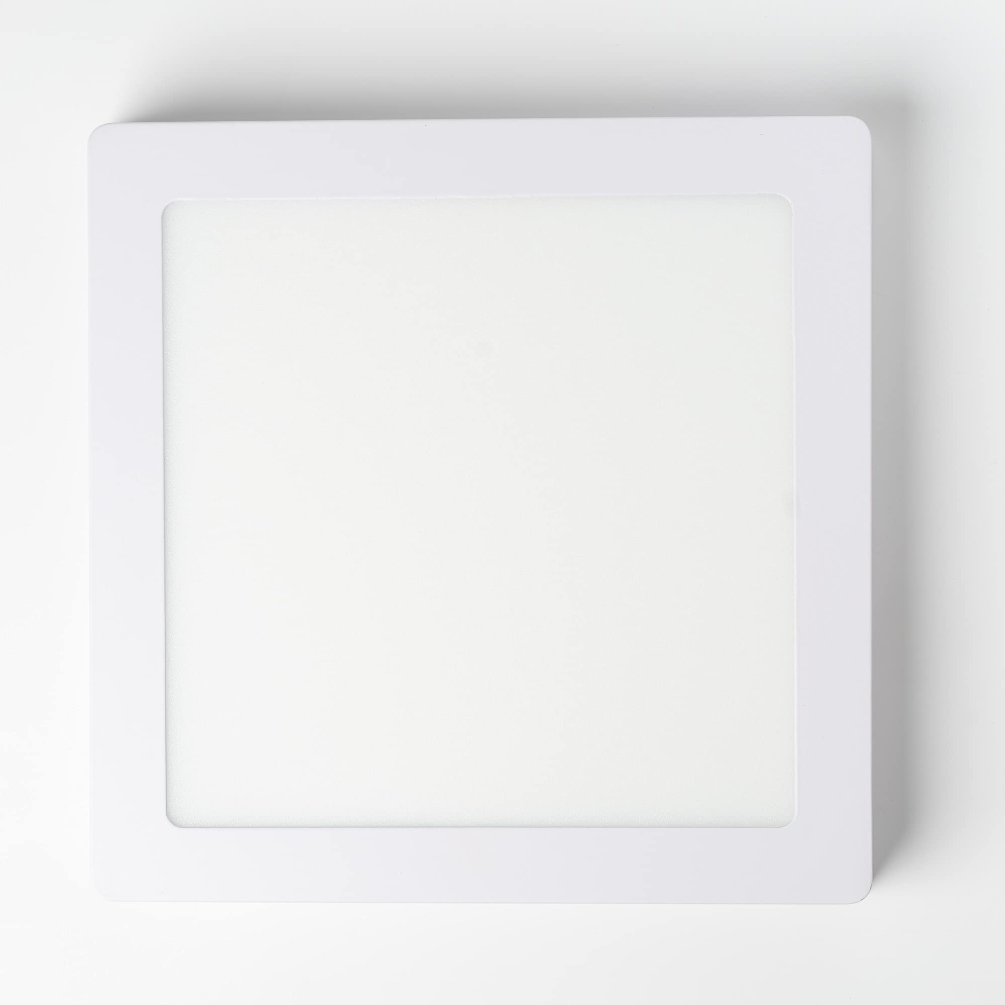 ILLUMINATIO 18W Surface Mounted LED Ceiling Lights for Bedrooms, Kitchen and Hallway, Modern Square Flush Ceiling Light, 6500K Cool White LED Light [Energy Class A+]