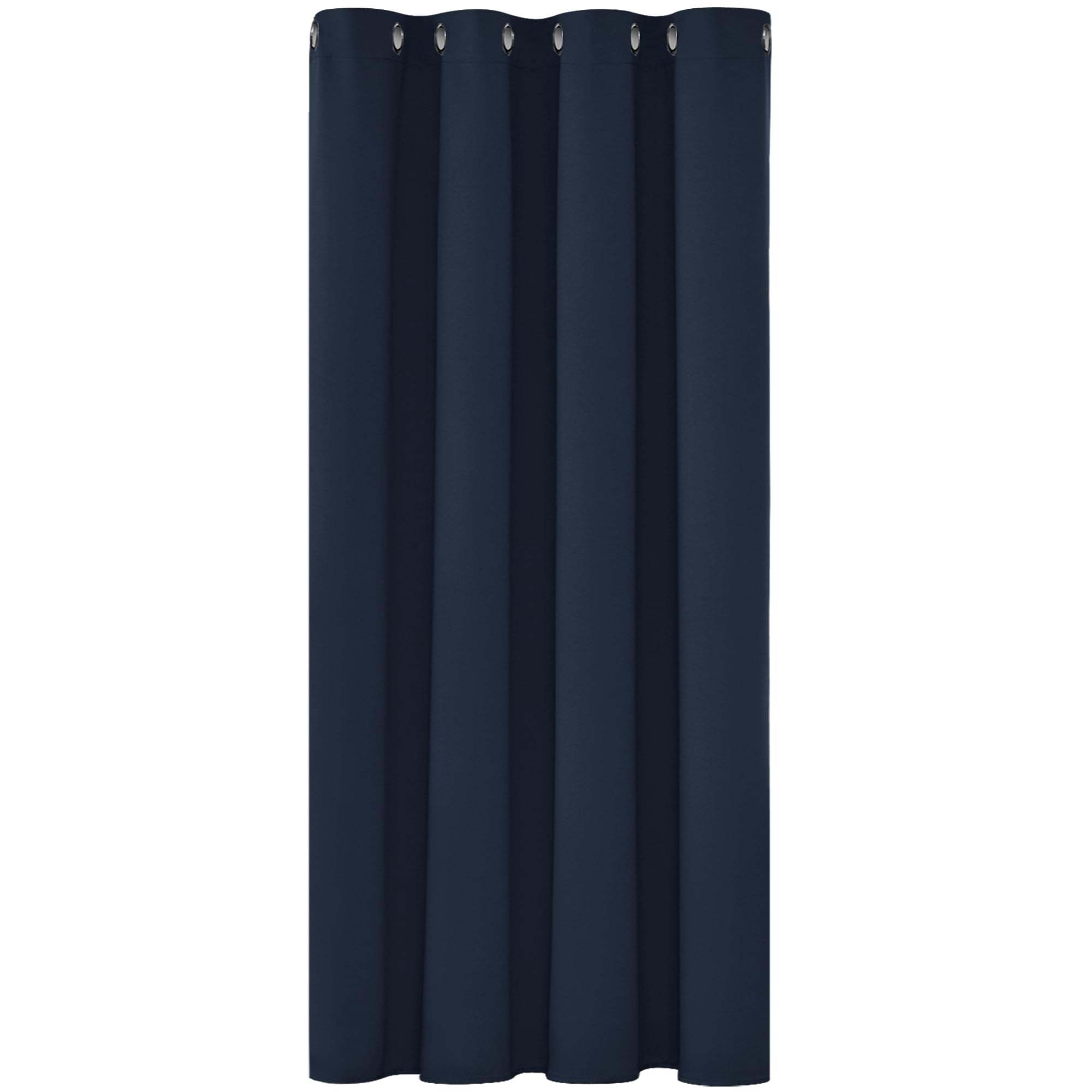 Deconovo Thermal Insulated Short Blackout Curtain Eyelet Energy Saving Navy Curtain for Small Windows 52"x 54" Navy Blue 1 Panel