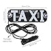 AutoEC Taxi LED Sign Decor, 2 Color Changeable Taxi Flashing Hook on Car Window with DC12V Car Charger Inverter