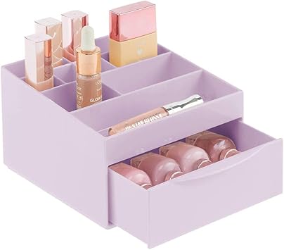 Amazon Com Mdesign Cosmetic Drawer Organizer Plastic Tiered