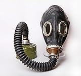 Black Soviet GP Gas Mask with rubber hose (post-apocalyptic cosplay costume) (XLarge: Over 71cm / 27.95