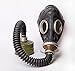 Black Soviet GP Gas Mask with rubber hose (post-apocalyptic cosplay costume) (XLarge: Over 71cm / 27.95