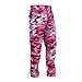 Rothco Color Camo Tactical BDU Pants - Rugged Outdoor Hiking Cargos Uniform Pant (US, Alpha, X-Small, Regular, Regular, Pink Camo)