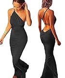 New2World Sexy Women Deep V Neck Backless Evening Party Club Maxi Dress