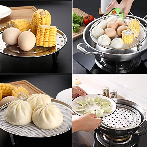 Steaming Rack Household Stainless Steel Cooking Ware Thickened Steaming Rack Stand (10 inch)