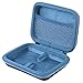 Hard Travel Case Replacement for Samsung T3 T5 Portable 250GB 500GB 1TB 2TB SSD USB 3.0 External Solid State Drives by co2CREA (Black Case + Inside Blue)
