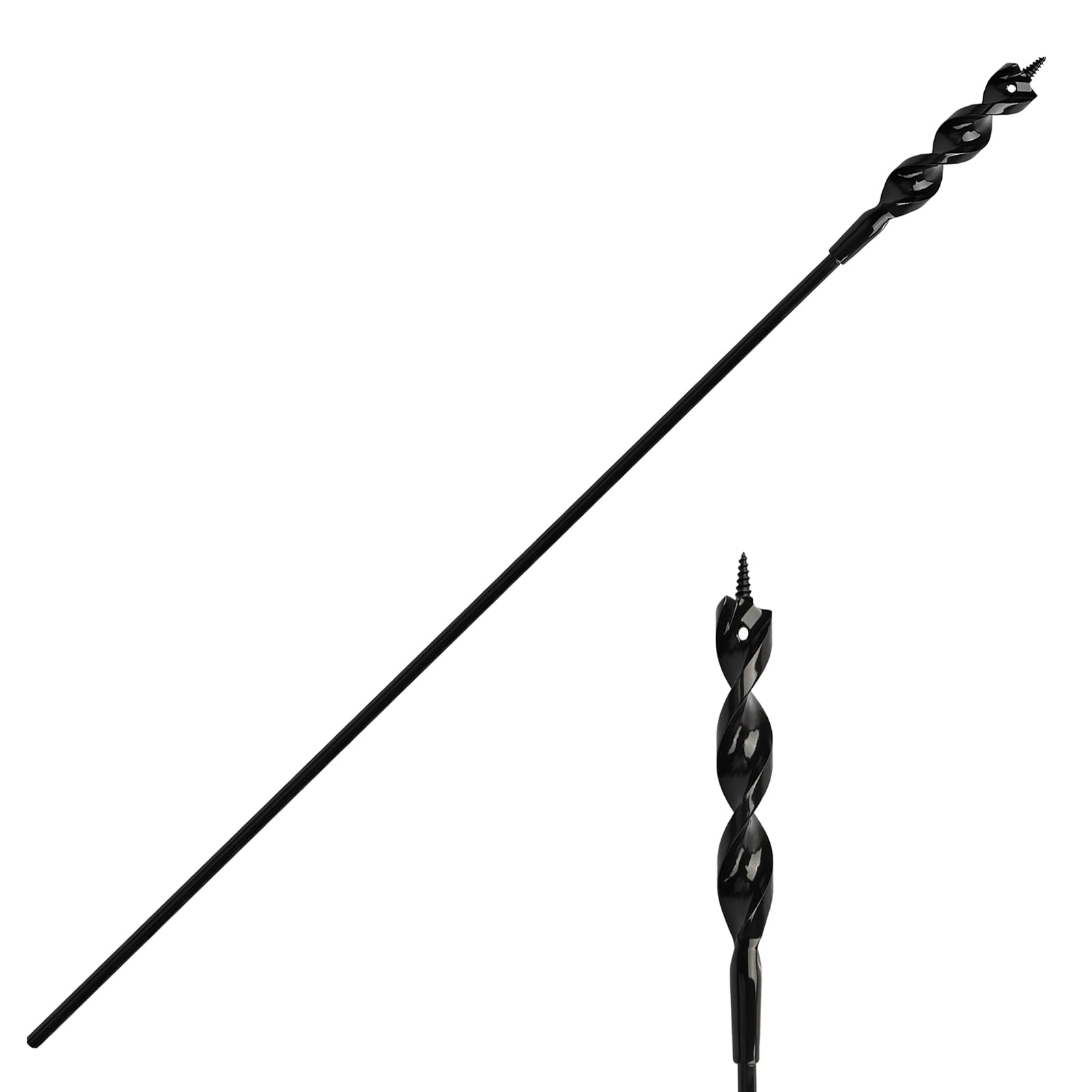 Photo 1 of (USED/FAIR) Flexible Installer Drill Bit for Pulling Wires Through Walls Ceilings and Sidewalks,54-Inch Long, 9/16-Inch Auger with a Fish Eye Hole and Screw Point, 3/16" 3-Flat Anti-Slip Shank