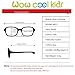Kids Glasses Frame Unbreakable Smart Looks Cute Blue Eyewear Frame with Clear Square Lens for Boys Girls(Age 2-5)
