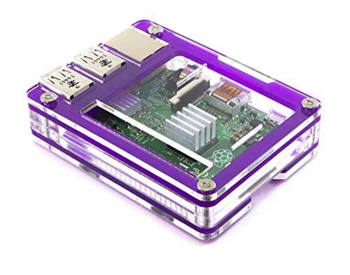 Zebra Case - Raspberry Pi 3, Pi 2 and B+ (Purple Grapeshot) with Heatsinks ~ C4Labs
