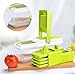 Vegetable Slicer - INOFIA Food Slicer, 10 in 1 King Mandolin Chopper, Cutter, Cheese Grater Compact and Heavy-Duty Spiral Vegetable Slicer with Stainless Steel Blades - Includes 7 Different Inserts