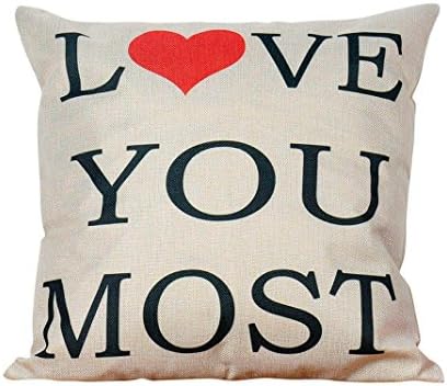 Lowprofile Linen Letter Pillowcase Square Throw Pillow Cover Home Decor