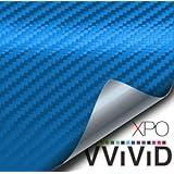 VVIVID&reg; XPO Electric Blue 3D Carbon Fiber 5ft x 1ft Vinyl Wrap Roll with Air Release Technology