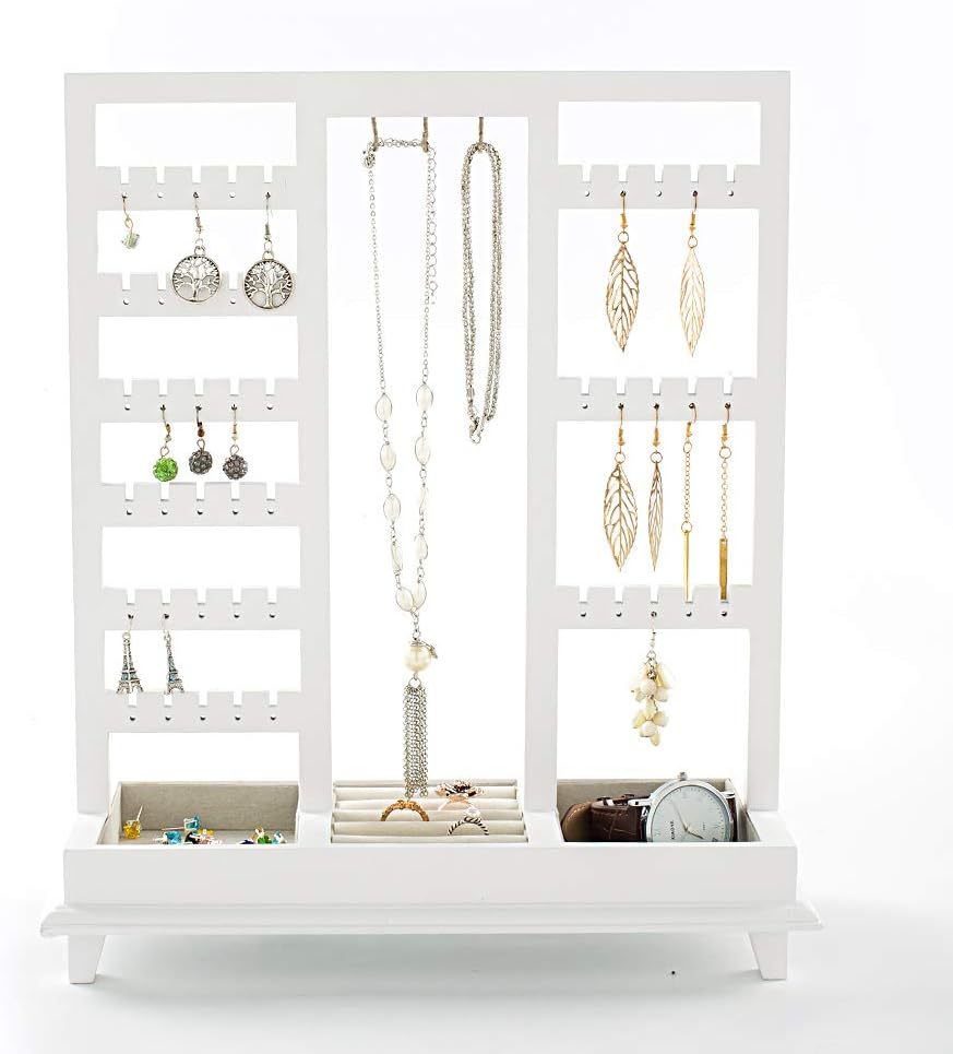 Schmuck LUXFURNI LED-Licht Schmuckschrank Wandhalterung/Türspiegel Make