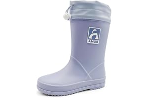 Amoji Kid Rain Boots Boy Rubber Waterproof Garden Boots Girl Rainboots JT6517