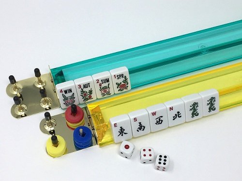 Classic American Mahjong Game Set (Mahjongg) in Metal Case 166 Tiles with Racks Chips Dice and Instructions - Thumbnail 2