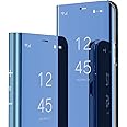 EMAXELER Case for Samsung Galaxy Note 9 Cover Stylish Mirror Plating Flip Full Body Protective Reflection Ultra Thin Hard Anti-Scratch Shockproof Frame Cover for Samsung Galaxy Note 9, Mirror Blue