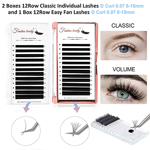 Fenshine Eyelash Extension Kit, Professional Eyelash Grafting Tools