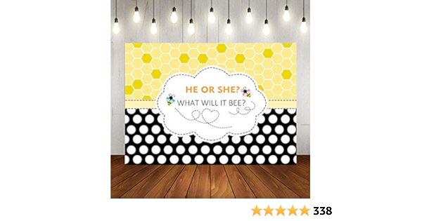 Fanghui 7x5ft Bee Theme Gender Reveal Party Photography Backdrop Bumble Bee He Or She What Will It Bee Background Honeycomb Dots Bee Day Party Banner Supplies Photobooth Props Amazon Sg Electronics