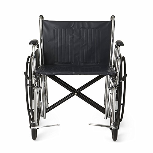 Medline Excel ExtraWide Bariatric Wheelchair, 24 Wide Seat, Desk
