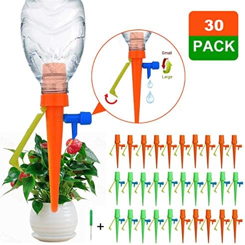 24 Pcs Self Watering Spikes - Automatic Plant Watering Devices With Adjustable Control Valve