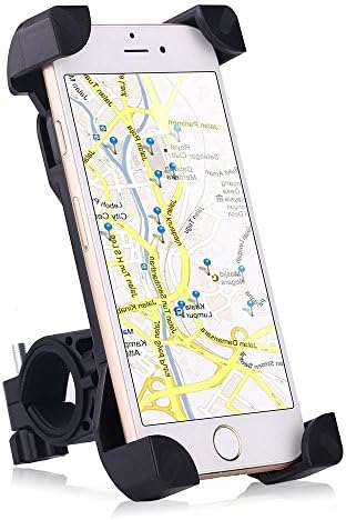 Bike &amp; Motorcycle Cell Phone Holder, Road &amp; Mountain Bicycle Handlebar Mount Cradle for iPhone, Android, WP and GPS Devices