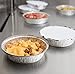 Fit Meal Prep 50 Pack 7” Round Aluminum Foil Pans with Lids, Pie Tins Disposable 7 inch with Lids, Take Out Containers, Freezer Oven Safe Aluminum Baking Pans for Storing, Cooking, Storage, Reheating