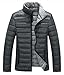 ZSHOW Men's Lightweight Down Jacket Packable Stand Collar Down Coat Outerwear