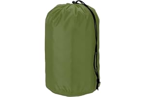 YELARXI Stuff Sack, Nylon Waterproof Storage Sacks Portable Drawstring Dry Stuff Bag Gear Organization with Toggle, 5x10Inch Fit for Backpacking Camping Traveling Hiking(Dark Green)