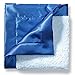 SwaddleDesigns Cozy Stroller Blanket, True Blue with Satin Trim