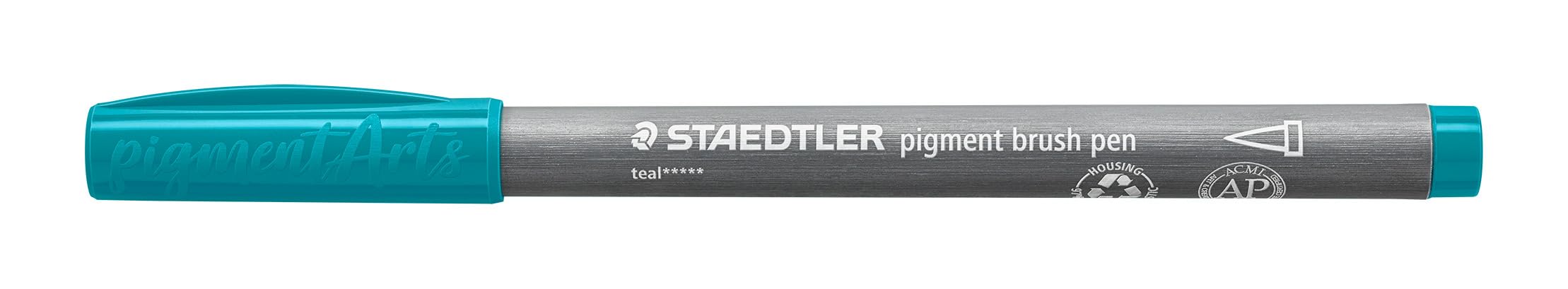 STAEDTLER 371-355 Pigment Arts Brush Pen - Teal (Box of 10)