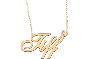 A168A Custom Pendant Name Necklace Customized Personalized Plated Name Necklace for Mother Daughter Christmas New Year Birthday Valentine's Day