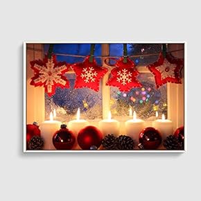 Framed Canvas Home Artwork Decoration Merry Christmas Canvas Wall Art for Living Room, Bedroom - 16x24 inches