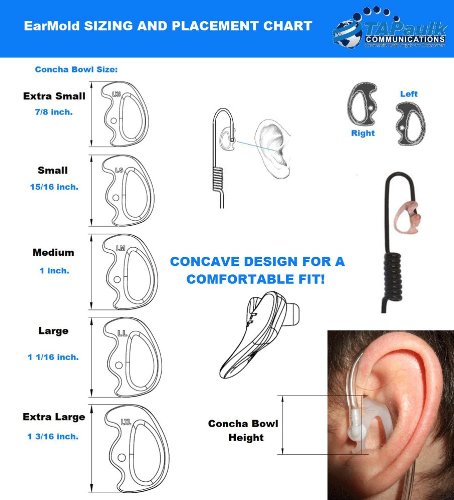 2 Pack TAPaulk Black Left Large Semi Custom Flexible Open Ear Insert ...