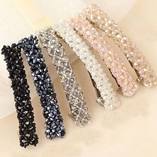 Barrette Hairpins Cute Sweet Lady Girls Shining Alloy+Crystal Beaded Hair Clips