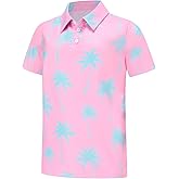 Boys Polo Shirts Hawaiian Golf Shrit Fashion Short Sleeve Kids Cool School Uniform Tops