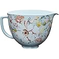 KitchenAid 5 Quart Ceramic Bowl for all KitchenAid 4.5-5 Quart Tilt-Head Stand Mixers KSM2CB5PWG, White Gardenia