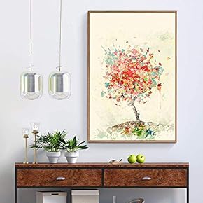 Floating Framed for Living Room Bedroom Vintage Flower...