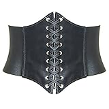 Hanerdun Lace-up Corset Elastic Cinch Belt Waist Belt Four Sizes