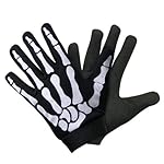 Extra Large Xl Unisex Fit Skeleton Hand Bones Fingers Mechanics Gloves Biker Motorcycle Work Construction Worker Dale Earnhardt Jr Velcro Close Cordura Premium Quality