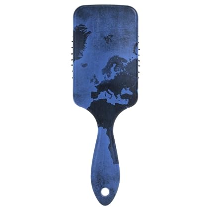 Amazon Com Lupinz Cushion Hair Brush Dark Blue World Map Static