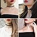 Black Choker Necklace Set,Hidreams Velvet Choker Necklaces Stretch Lace Gothic Tattoo for Women and Girls,16 PCS
