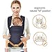 Infant Toddler Baby Carrier Wrap Backpack Front and Back, Hip Seat & Hood, Soft & Breathable Cotton, Cool Air Mesh, Black