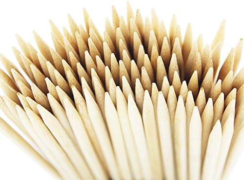 Prouten 15.7inch sturdy bamboo sticks for grilled bbq skewers and on-table smores bar buffet sticks at wedding or events safe for kids pack of