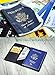 RFID Blocking US Passport Holder Cover Travel Wallet Organizer Case With Card Slots (Black)