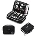 BAGSMART Universal Travel Cable Organizer Electronics Accessories Carry Bag for 9.7 inch iPad, Kindle, Power Adapter, Black+Grey