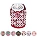 Blueberry Pet Let It Snow Classic Ugly Christmas Holiday Snowflake Pullover Hoodie Dog Sweater in Red and White, Back Length 10