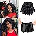 Alivovo 8 Inch Jumpy Wand Curl Braids Hair 4 Packs/Lot 20 Roots Jamaican Bounce Crochet Twist Braids Sensational African Collection Braiding Hair 110g (Black)