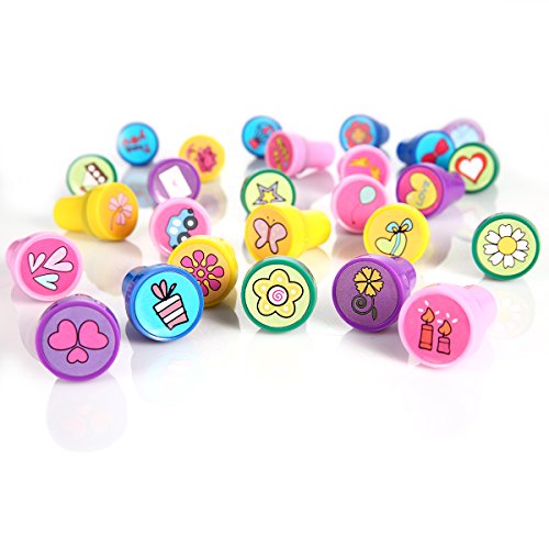 Stamps for Kids, LUCKYBIRD Best Sell Kids Stamp Set/ Heart Toy Stamp/Plastic Stamps, 26 Count - Thumbnail 3