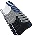 Low Cut Socks for Men Cushion No Show Athletic Running Sock 6 Pairs(White/Grey/Black)